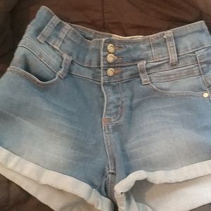 Hot Kiss High Waisted Denim Shorts